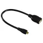Hama 173892 USB-Kabel USB 2.0 0,15 m Micro-USB B USB A Schwarz