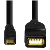 Hama 173892 USB-Kabel USB 2.0 0,15 m Micro-USB B USB A Schwarz