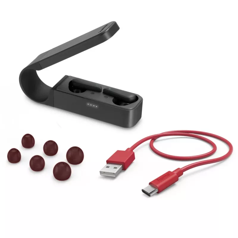 Hama Spirit Pocket Headset True Wireless Stereo (TWS) In-Ear Anrufe/Musik Bluetooth Schwarz