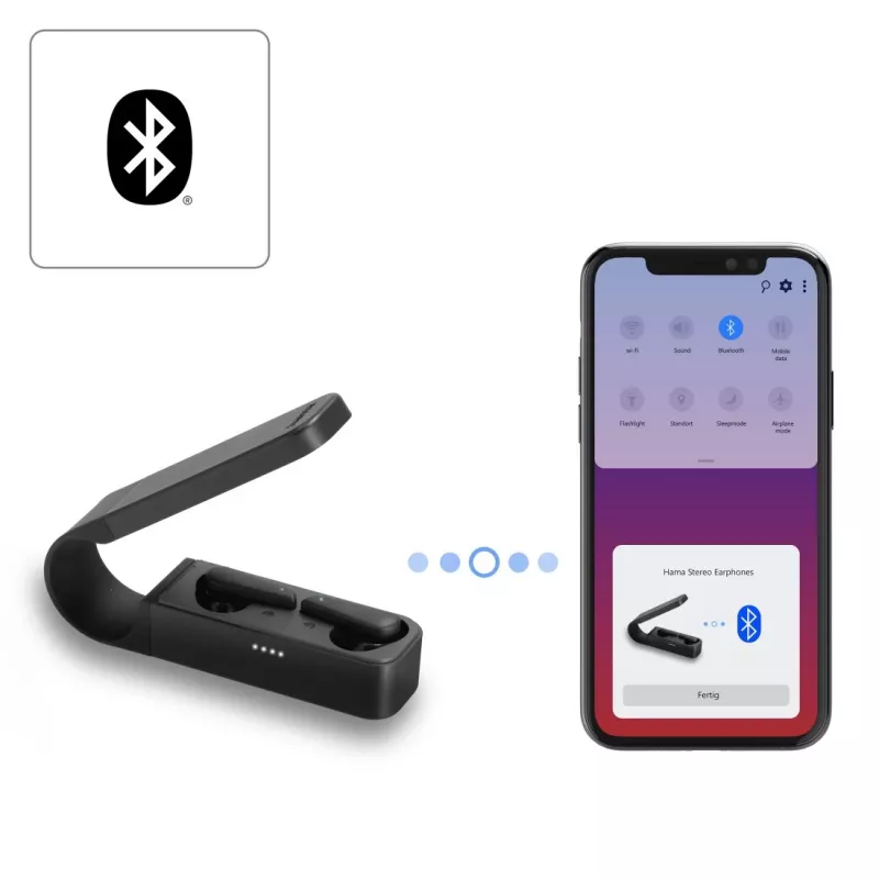 Hama Spirit Pocket Headset True Wireless Stereo (TWS) In-Ear Anrufe/Musik Bluetooth Schwarz