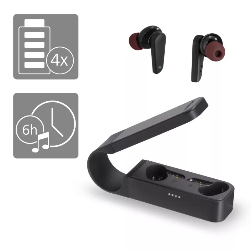 Hama Spirit Pocket Headset True Wireless Stereo (TWS) In-Ear Anrufe/Musik Bluetooth Schwarz