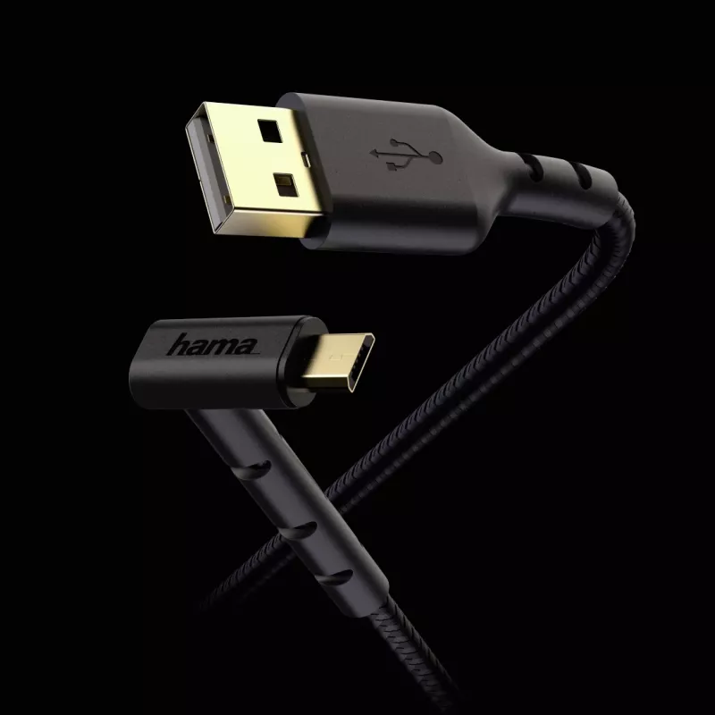 Hama Stand USB-Kabel USB 2.0 1,5 m USB A auf Micro-USB B Schwarz