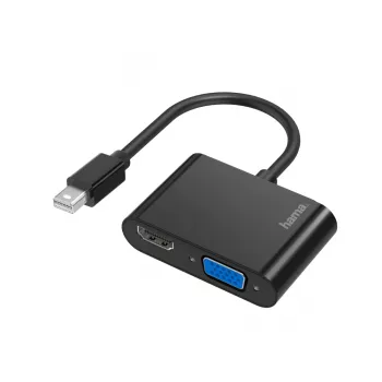 Hama 00200330 Videokabel-Adapter Mini DisplayPort HDMI + VGA (D-Sub) Schwarz