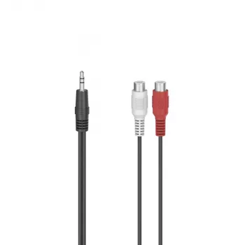 Hama 00205185 Audiokabel 0,1 m 2 x RCA 3,5 mm Schwarz