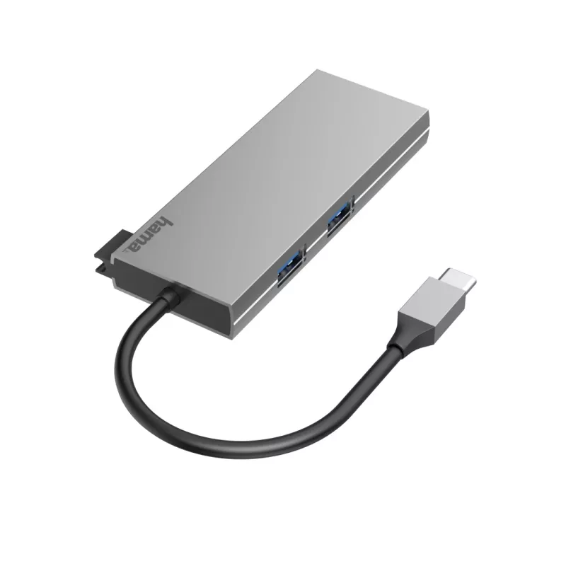 Hama 00200110 Laptop-Dock/Port-Replikator USB 3.2 Gen 1 (3.1 Gen 1) Typ-C Grau