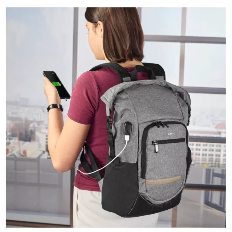 Backpack Hama Terra 39,6 cm (15,6 Zoll) Grau Tragegriff Schultergurt