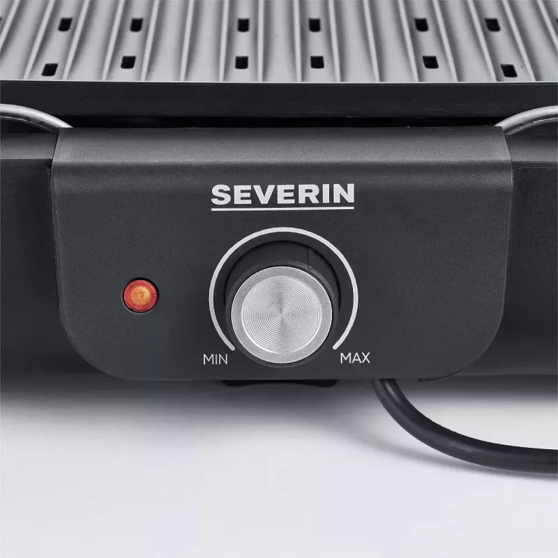 Elektrischer Tischgrill Severin PG 8556 2300 W Schwarz Edelstahl