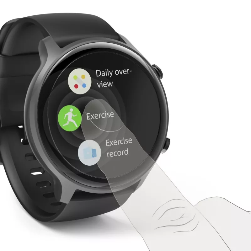 Hama Fit Watch 6910 3,25 cm (1,28 Zoll) LCD 46 mm Digital Touchscreen Grau GPS (Satellit)