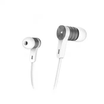 Hama Intense Headset Kabelgebunden In-Ear Anrufe/Musik Silber, Weiß