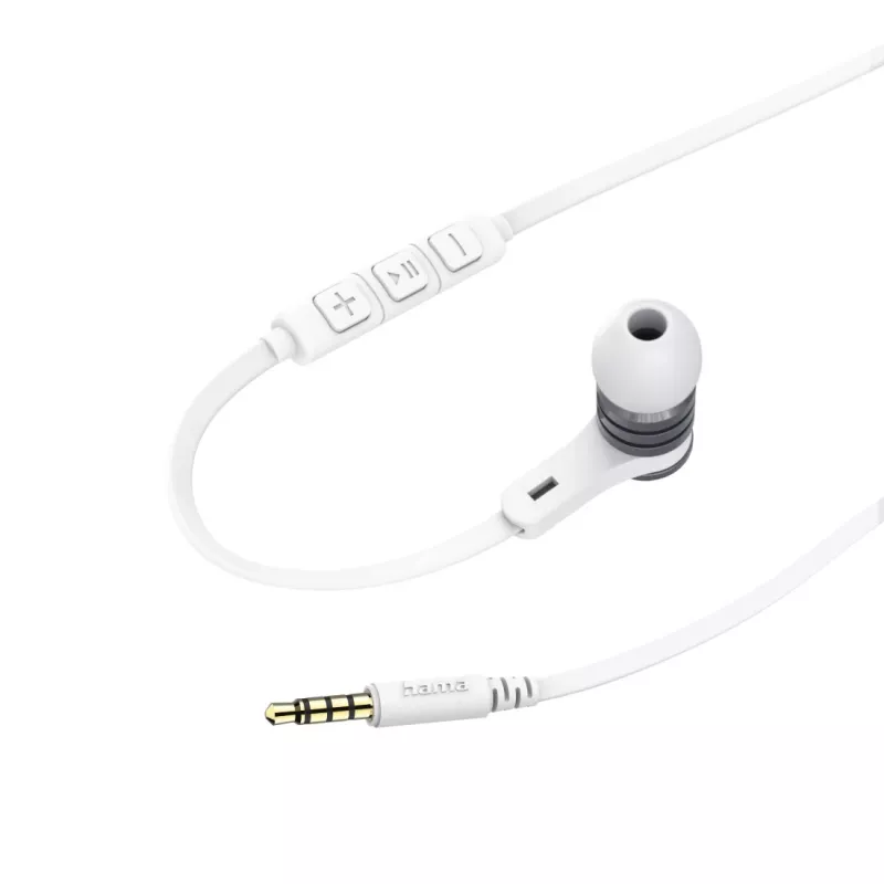 Hama Intense Headset Kabelgebunden In-Ear Anrufe/Musik Silber, Weiß