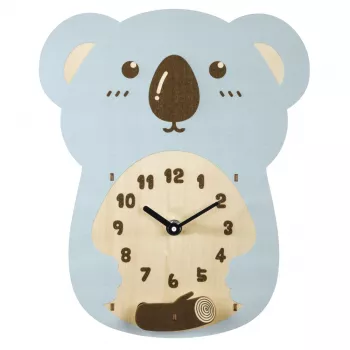 Hama Koala Pendel-Mechanikuhr Sonstige Blau, Braun, Holz