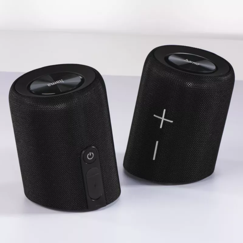 Hama Twin 3.0 Stereo tragbarer Lautsprecher Schwarz 30 W