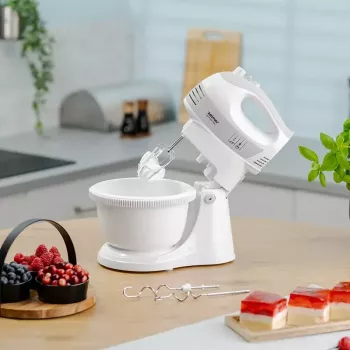 Handmixer ZELMER ZHM2459S — 300 W, 5 Geschwindigkeitsstufen, Edelstahlaufsätze