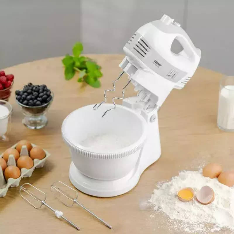 Handmixer ZELMER ZHM2459S — 300 W, 5 Geschwindigkeitsstufen, Edelstahlaufsätze