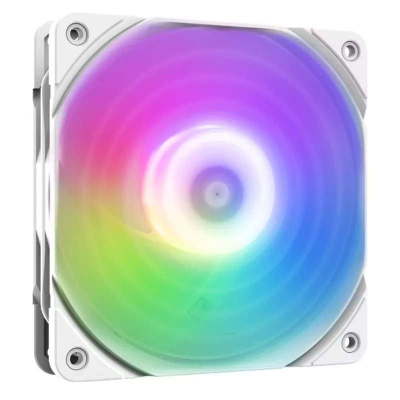 120mm ARGB Gehäuselüfter ZALMAN ZM-AF120R ARGB Weiß — 120mm, ARGB-Beleuchtung, weißer Rahmen