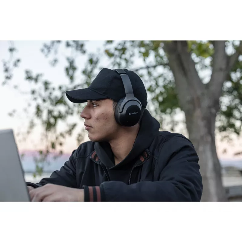 Sandberg Wireless Travel Headset ANC+ENC, Kabellos, Anrufe/Musik, 228 g, Headset, Schwarz