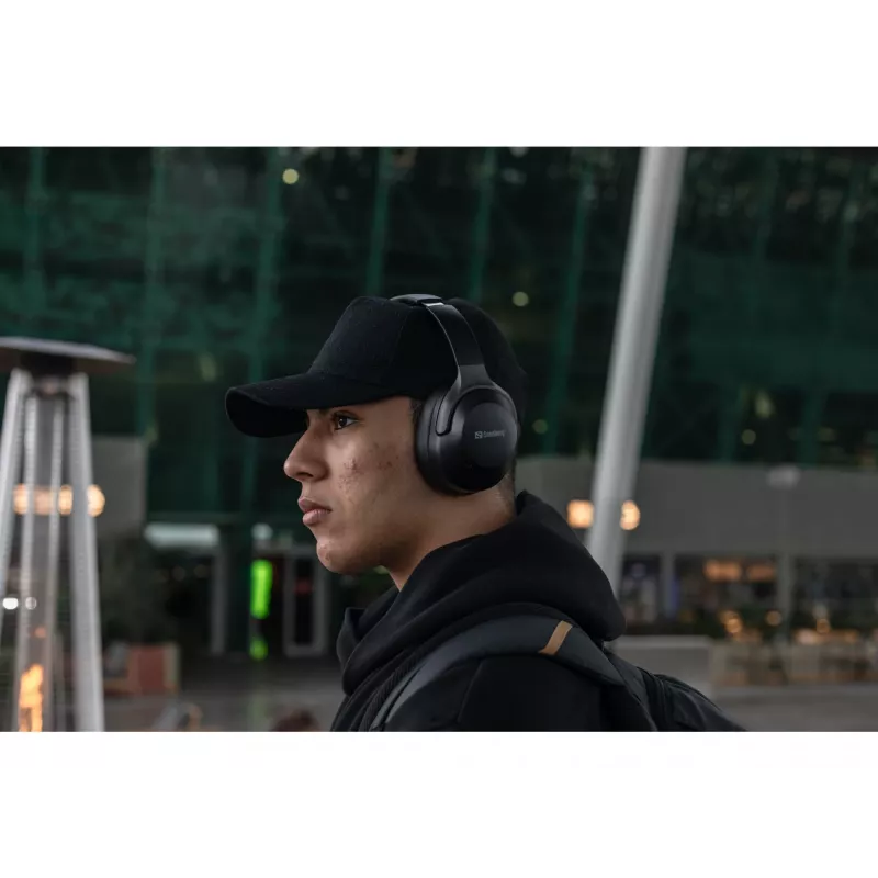 Sandberg Wireless Travel Headset ANC+ENC, Kabellos, Anrufe/Musik, 228 g, Headset, Schwarz