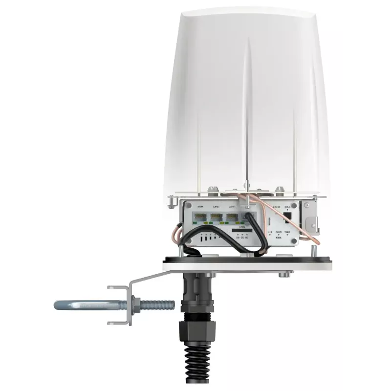 Omnidirektionale Netzwerkantenne QuWireless QuSpot PoE/LAN 4 dBi, 0,694–6 GHz, vertikale Polarisation