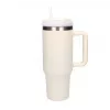 Thermobecher Extralink Schwarz Forest 1200 ml beige – Thermobecher mit Strohhalm und Henkel