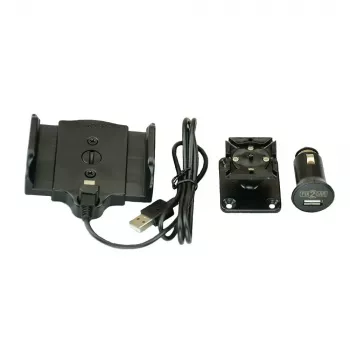 Handy-/Smartphone-Autoladegerät-Adapter KRAM Fix2Car — Zigarettenanzünder-Stromversorgung, schwarz