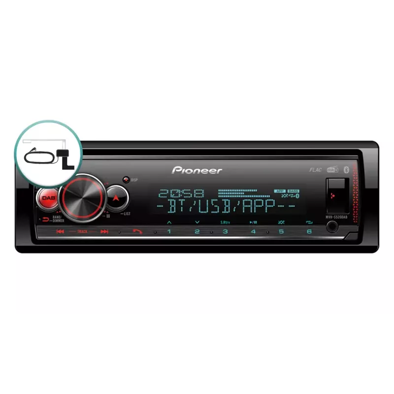 Auto-Medienempfänger Pioneer MVH-S520DABAN 200 W Bluetooth Schwarz