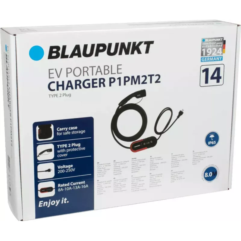 Blaupunkt P1PM2T2 Schwarze Bodenladestation aus Kunststoff 3700W 8m Kabel