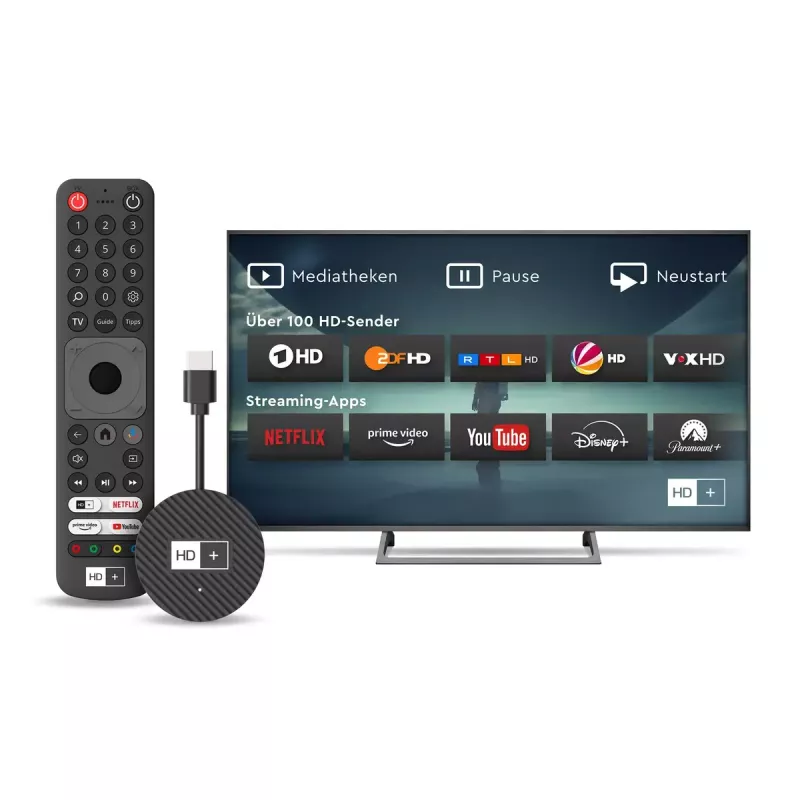 HD+ Smart TV Dongle HDMI 4K Ultra HD Android Schwarz 32GB