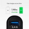 Auto-Ladegerät SBS Mobile TECR2USB24AFAST — Auto-USB-Ladegerät, Zigarettenanzünder-Stromversorgung, universell, schwarz