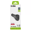Auto-Ladegerät SBS Mobile TECRPD25W — Zigarettenanzünder, 12–24 V, 1×USB-A, 1×USB-C, Schnellladung, Schwarz
