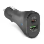 Auto-Ladegerät SBS Mobile TECRPD25W — Zigarettenanzünder, 12–24 V, 1×USB-A, 1×USB-C, Schnellladung, Schwarz
