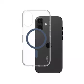 Cover PanzerGlass CARE by Flagship Hülle Transparent Urban Combat Blue MagSafe iPhone '24 6,1 Zoll