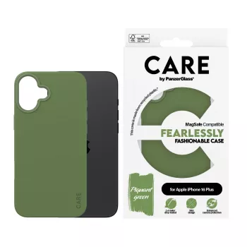 PanzerGlass CARE™ by ® Case Grün mit MagSafe iPhone 16 Plus, Cover, Apple, Apple - iPhone 16 Plus, Grün