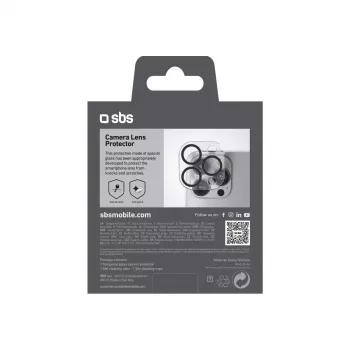Bildschirm- und Kameraobjektivschutz SBS TECAMGLIP16PK für iPhone 16 Pro/Pro Max Kratzfest Transparent