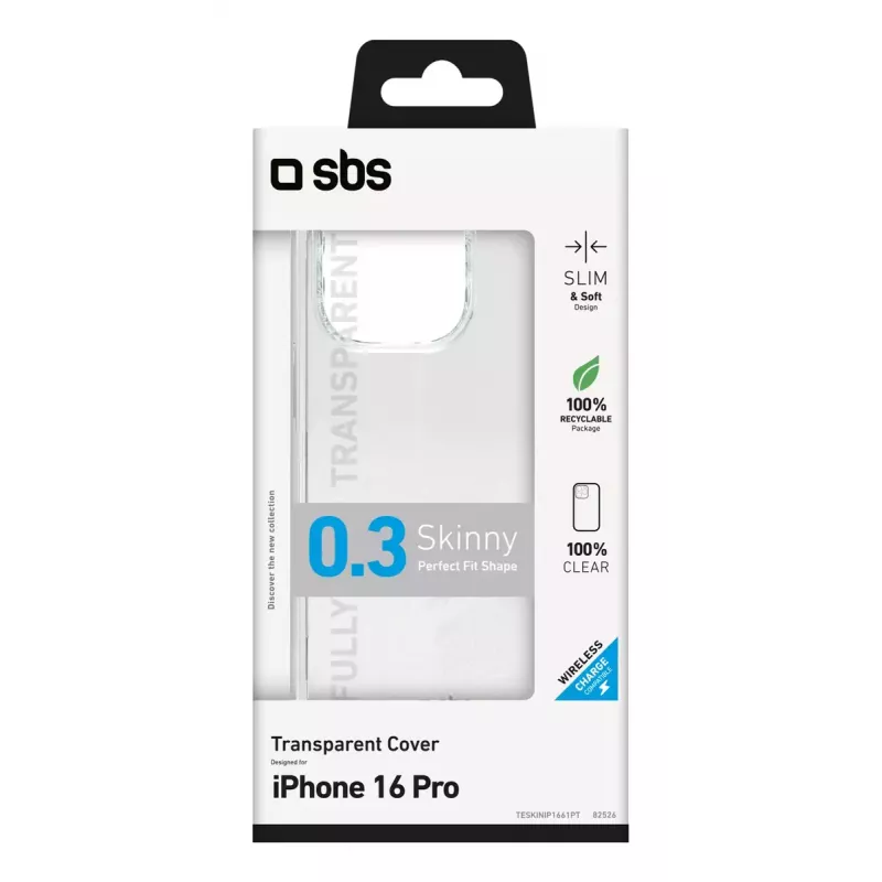 Handyhülle SBS TESKINIP1661PT für iPhone 16 Pro 16 cm Transparent