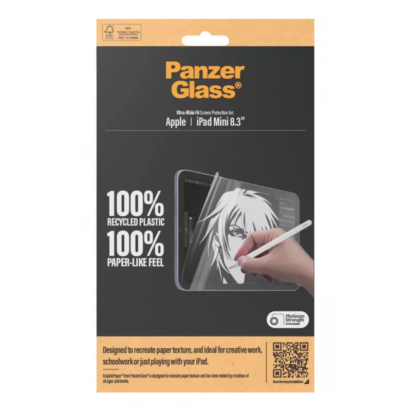 PanzerGlass ® GraphicPaper® Displayschutzglas iPad Mini 8.3'' (2021, 2024) | Ultra-Wide Fit