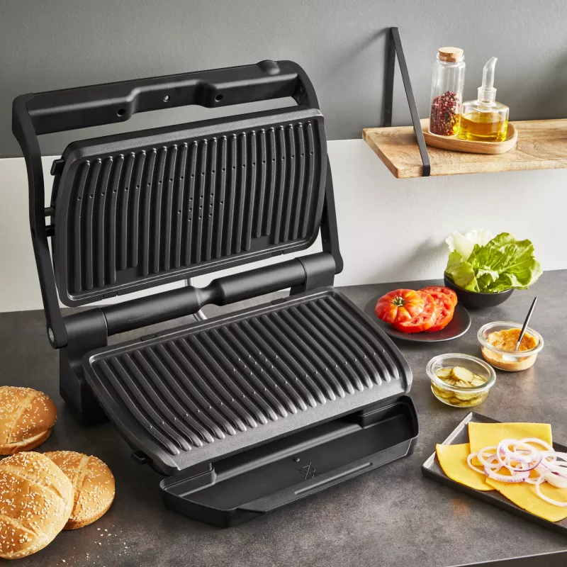 Kontaktgrill Tefal Optigrill+ XL GC727810 2000W, rechteckig, einstellbarer Thermostat, schwarz, 445×365×175mm