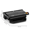 Kontaktgrill Tefal Optigrill+ XL GC727810 2000W, rechteckig, einstellbarer Thermostat, schwarz, 445×365×175mm