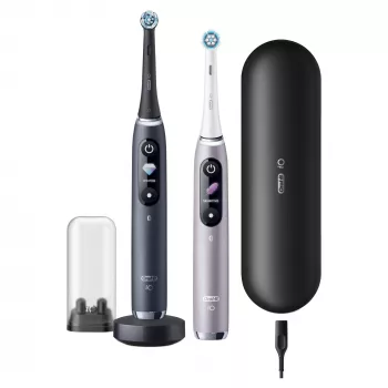 Rotierend-oszillierende Zahnbürste Oral-B iO 80363731 Schwarz Silber Erwachsene Zahnfleischpflege Sensitiv Aufhellung