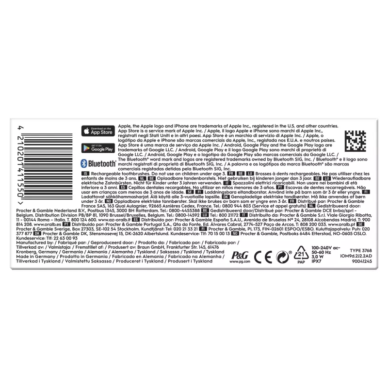 Rotierend-oszillierende Zahnbürste Oral-B iO 80363731 Schwarz Silber Erwachsene Zahnfleischpflege Sensitiv Aufhellung