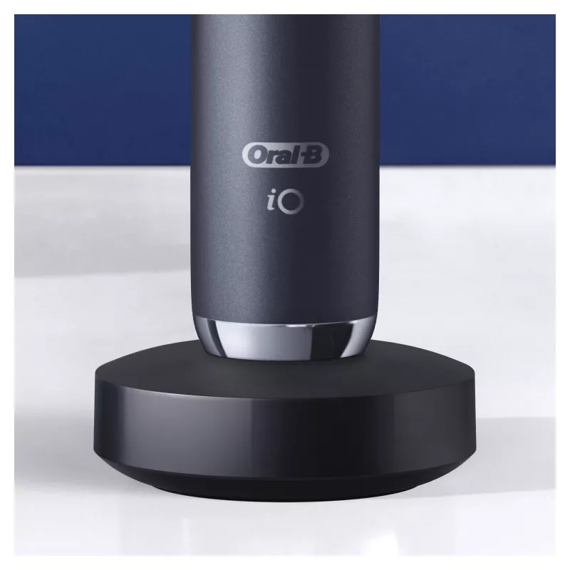 Rotierend-oszillierende Zahnbürste Oral-B iO 80363731 Schwarz Silber Erwachsene Zahnfleischpflege Sensitiv Aufhellung