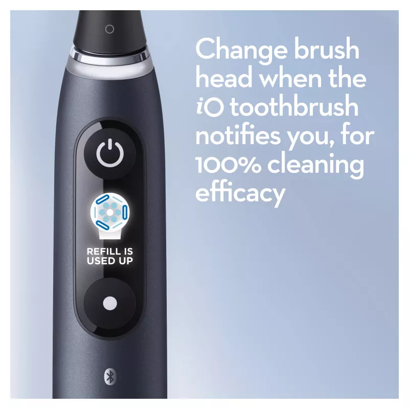 Rotierend-oszillierende Zahnbürste Oral-B iO 80363731 Schwarz Silber Erwachsene Zahnfleischpflege Sensitiv Aufhellung