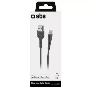 Lightning auf USB-A Kabel SBS Mobile TECABLEUSBIP589K – 1 m, USB 2.0, Schwarz