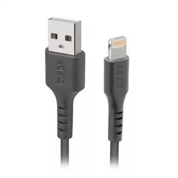 Lightning auf USB-A Kabel SBS Mobile TECABLEUSBIP589K – 1 m, USB 2.0, Schwarz