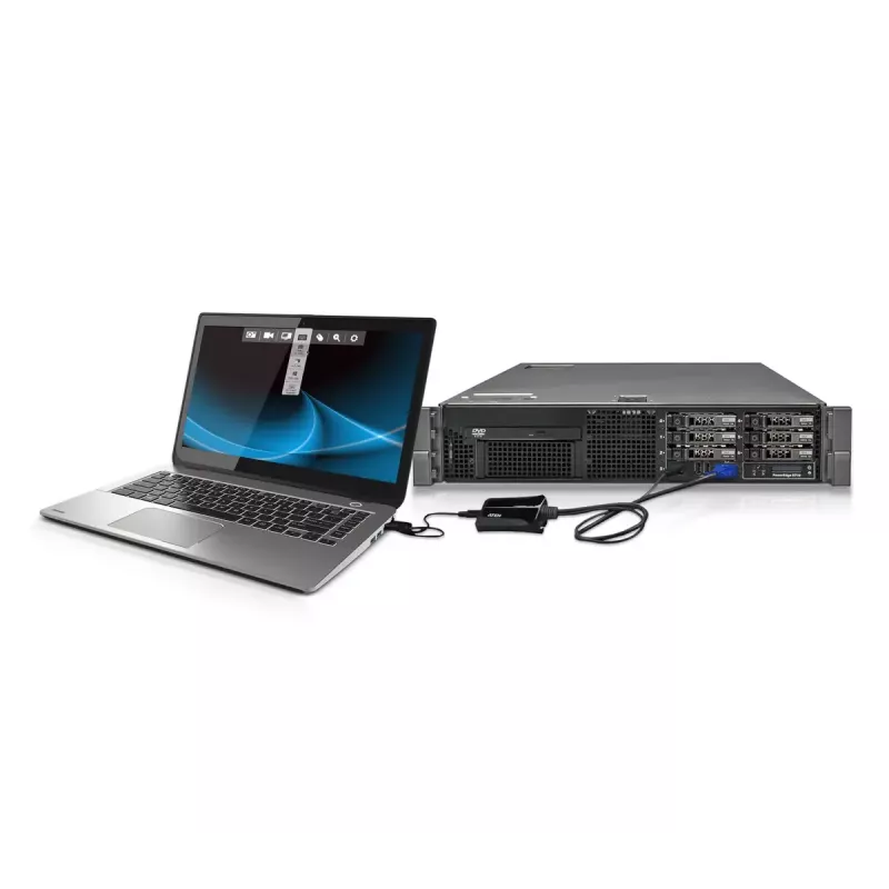 ATEN CV211 Laptop USB KVM Console Crash Cart Adapter