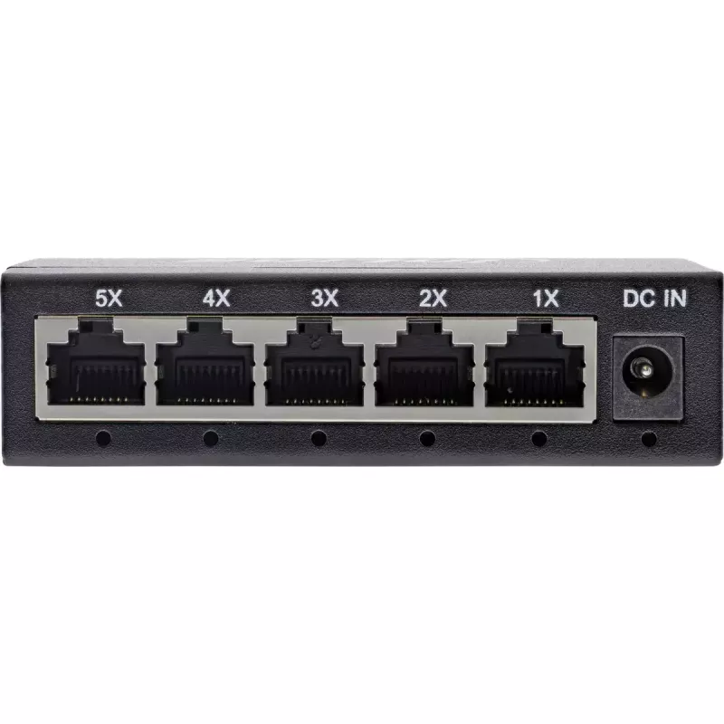 InLine Gigabit-Netzwerk-Switch 5-Port, 1 Gb/s, Desktop, Metallgehäuse, lüfterlos
