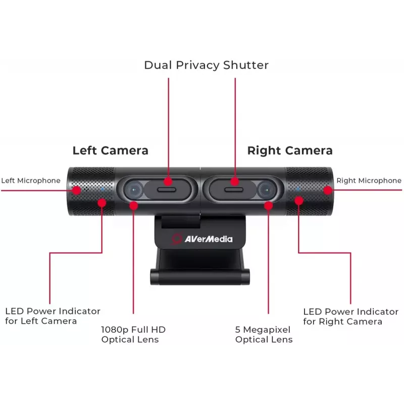 Webcam AVerMedia PW313D 5 MP 2592 x 1944 Pixel