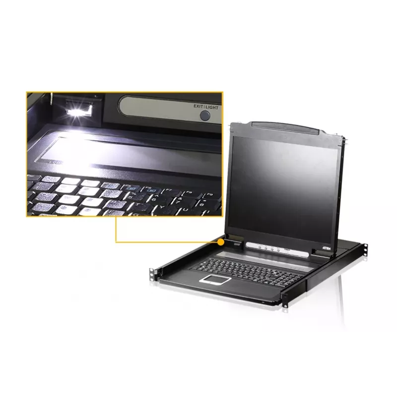 ATEN CL1000N Rack-Konsole 48,3 cm (19 Zoll) Schwarz 1U
