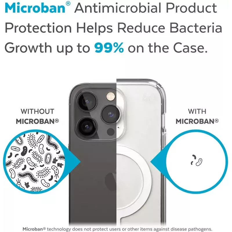 Speck Presidio Perfect Clear + MS Apple iPhone 14 Pro Max Clear - mit Microban Robust Case