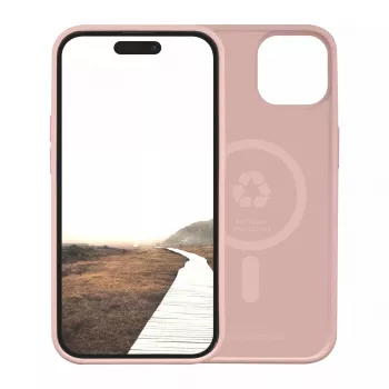 dbramante1928 Monaco Silikonhülle mit MagSafe für iPhone 15 Pink Sand