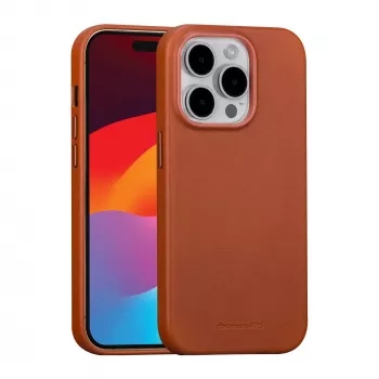 Cover dbramante1928 Roskilde iPhone 15 Pro Tan Monochromatic Red